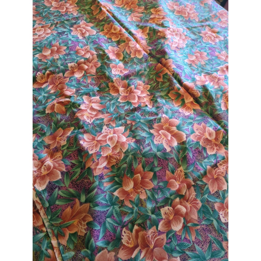 Antique Orchid For RJR Fashion Fabrics Peach Flowers 45 Wide X 3 Yards